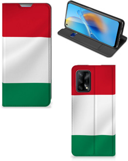 B2Ctelecom Bookcase OPPO A74 4G Telefoonhoesje met Pasjeshouder Hongaarse Vlag