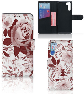 B2Ctelecom Bookcase OPPO A91 | Reno3 GSM Hoesje Watercolor Flowers