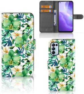 B2Ctelecom Bookcase OPPO Find X3 Lite GSM Hoesje Orchidee Groen