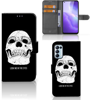 B2Ctelecom Bookcase OPPO Find X3 Lite GSM Hoesje Skull Eyes