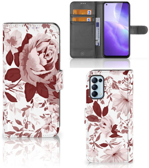 B2Ctelecom Bookcase OPPO Find X3 Lite GSM Hoesje Watercolor Flowers