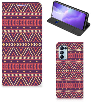 B2Ctelecom Bookcase OPPO Find X3 Lite Smart Cover Aztec Purple