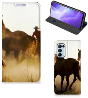 B2Ctelecom Bookcase OPPO Find X3 Lite Smart Cover Cowboy