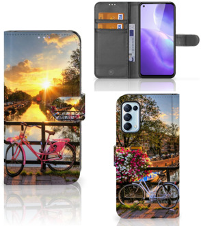 B2Ctelecom Bookcase OPPO Find X3 Lite Telefoon Hoesje Amsterdamse Grachten