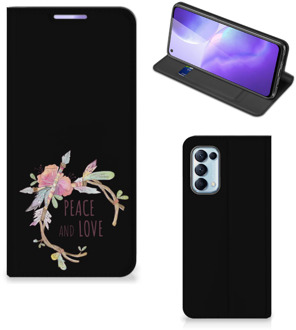 B2Ctelecom Bookcase OPPO Find X3 Lite Telefoonhoesje Boho Text