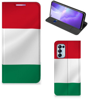 B2Ctelecom Bookcase OPPO Find X3 Lite Telefoonhoesje met Pasjeshouder Hongaarse Vlag