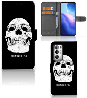 B2Ctelecom Bookcase OPPO Find X3 Neo 5G GSM Hoesje Skull Eyes