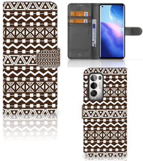 B2Ctelecom Bookcase OPPO Find X3 Neo 5G Hoesje Aztec Brown