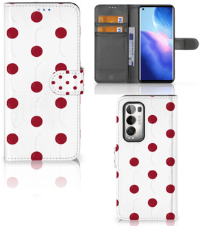 B2Ctelecom Bookcase OPPO Find X3 Neo 5G Hoesje Cherries