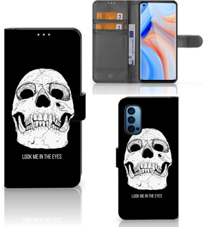 B2Ctelecom Bookcase OPPO Reno 4 Pro 5G GSM Hoesje Skull Eyes