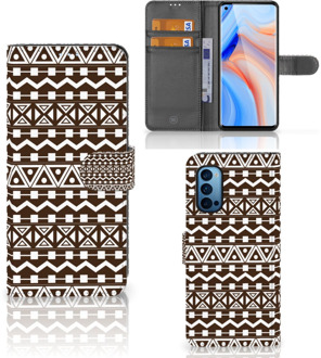 B2Ctelecom Bookcase OPPO Reno 4 Pro 5G Hoesje Aztec Brown