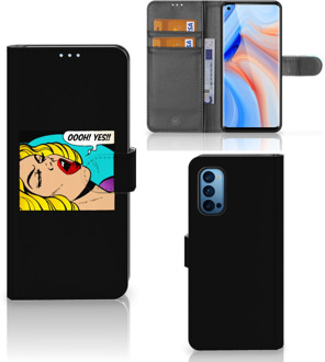 B2Ctelecom Bookcase OPPO Reno 4 Pro 5G Hoesje Popart Oh Yes