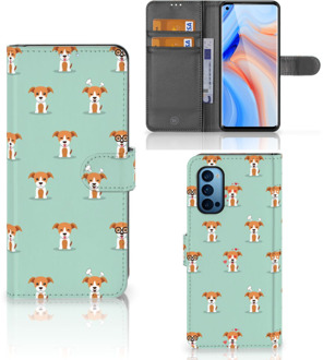 B2Ctelecom Bookcase OPPO Reno 4 Pro 5G Smartphone Hoesje Pups