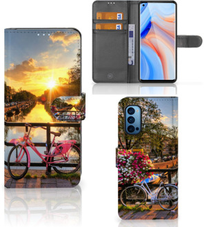 B2Ctelecom Bookcase OPPO Reno 4 Pro 5G Telefoon Hoesje Amsterdamse Grachten