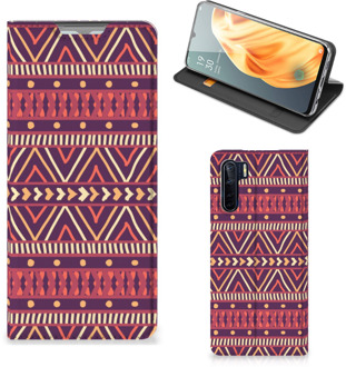 B2Ctelecom Bookcase OPPO Reno3 | A91 Smart Cover Aztec Purple