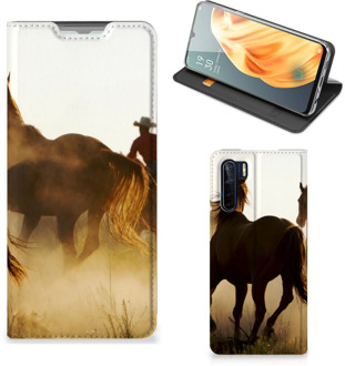 B2Ctelecom Bookcase OPPO Reno3 | A91 Smart Cover Cowboy