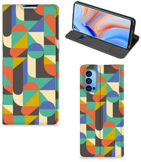 B2Ctelecom Bookcase OPPO Reno4 Pro 5G Smart Cover Funky Retro