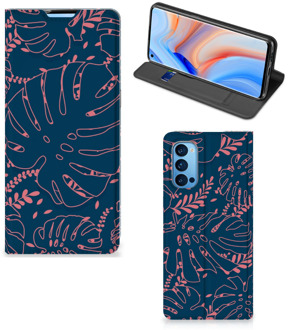 B2Ctelecom Bookcase OPPO Reno4 Pro 5G Smartphone Hoesje Palm Leaves