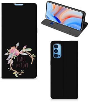 B2Ctelecom Bookcase OPPO Reno4 Pro 5G Telefoonhoesje Boho Text