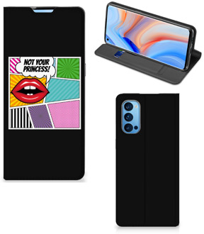 B2Ctelecom Bookcase OPPO Reno4 Pro 5G Telefoonhoesje Popart Princess