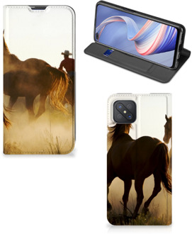 B2Ctelecom Bookcase OPPO Reno4 Z 5G Smart Cover Cowboy