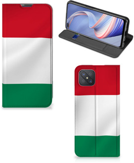 B2Ctelecom Bookcase OPPO Reno4 Z 5G Telefoonhoesje met Pasjeshouder Hongaarse Vlag