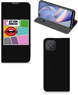 B2Ctelecom Bookcase OPPO Reno4 Z 5G Telefoonhoesje Popart Princess