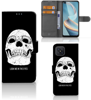 B2Ctelecom Bookcase OPPO Reno4 Z GSM Hoesje Skull Eyes