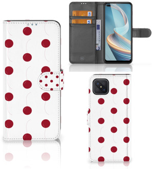 B2Ctelecom Bookcase OPPO Reno4 Z Hoesje Cherries