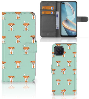 B2Ctelecom Bookcase OPPO Reno4 Z Smartphone Hoesje Pups