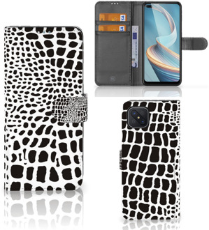 B2Ctelecom Bookcase OPPO Reno4 Z Telefoon Hoesje Slangenprint