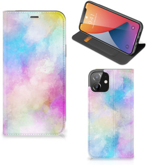 B2Ctelecom Bookcase Personaliseren iPhone 12 | iPhone 12 Pro Telefoonhoesje Watercolor Light