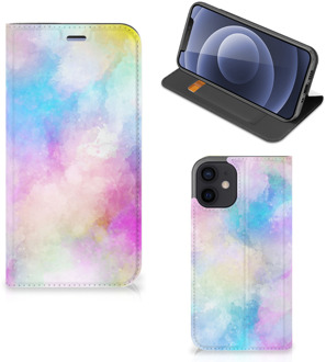 B2Ctelecom Bookcase Personaliseren iPhone 12 Mini Telefoonhoesje Watercolor Light