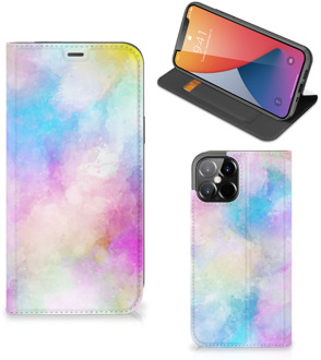 B2Ctelecom Bookcase Personaliseren iPhone 12 Pro Max Telefoonhoesje Watercolor Light