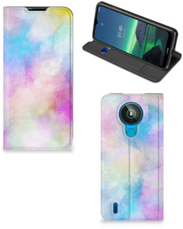 B2Ctelecom Bookcase Personaliseren Nokia 1.4 Telefoonhoesje Watercolor Light