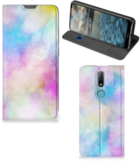 B2Ctelecom Bookcase Personaliseren Nokia 2.4 Telefoonhoesje Watercolor Light