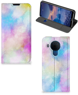 B2Ctelecom Bookcase Personaliseren Nokia 5.4 Telefoonhoesje Watercolor Light