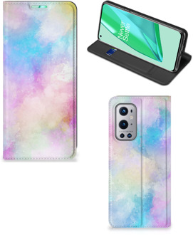 B2Ctelecom Bookcase Personaliseren OnePlus 9 Pro Telefoonhoesje Watercolor Light