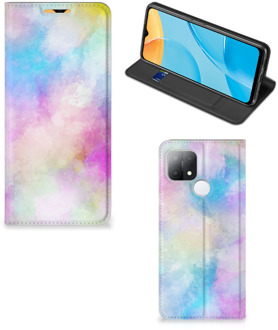 B2Ctelecom Bookcase Personaliseren OPPO A15 Telefoonhoesje Watercolor Light