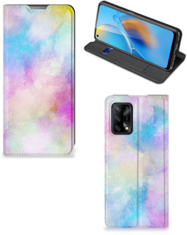 B2Ctelecom Bookcase Personaliseren OPPO A74 4G Telefoonhoesje Watercolor Light