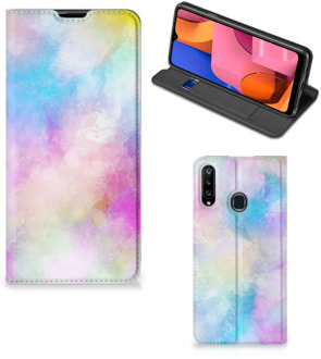 B2Ctelecom Bookcase Personaliseren Samsung Galaxy A20s Telefoonhoesje Watercolor Light