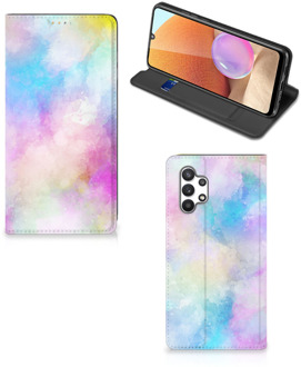 B2Ctelecom Bookcase Personaliseren Samsung Galaxy A32 4G Telefoonhoesje Watercolor Light