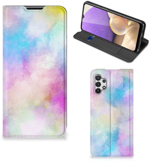 B2Ctelecom Bookcase Personaliseren Samsung Galaxy A32 5G Telefoonhoesje Watercolor Light