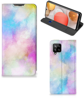 B2Ctelecom Bookcase Personaliseren Samsung Galaxy A42 Telefoonhoesje Watercolor Light