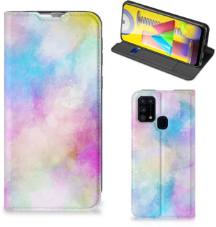 B2Ctelecom Bookcase Personaliseren Samsung Galaxy M31 Telefoonhoesje Watercolor Light