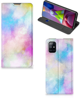 B2Ctelecom Bookcase Personaliseren Samsung Galaxy M51 Telefoonhoesje Watercolor Light