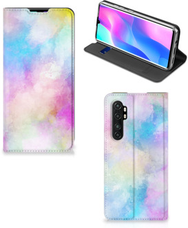 B2Ctelecom Bookcase Personaliseren Xiaomi Mi Note 10 Lite Telefoonhoesje Watercolor Light