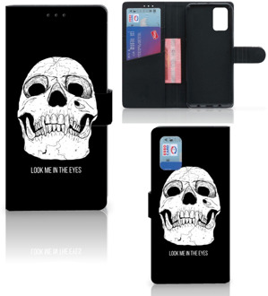 B2Ctelecom Bookcase Samsung Galaxy A02s Flip Cover Samsung M02s GSM Hoesje Skull Eyes