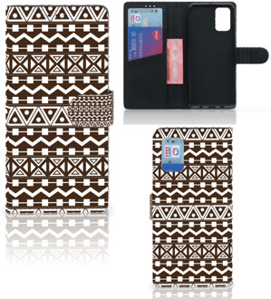 B2Ctelecom Bookcase Samsung Galaxy A02s Flip Cover Samsung M02s Hoesje Aztec Brown