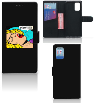 B2Ctelecom Bookcase Samsung Galaxy A02s Flip Cover Samsung M02s Hoesje Popart Oh Yes